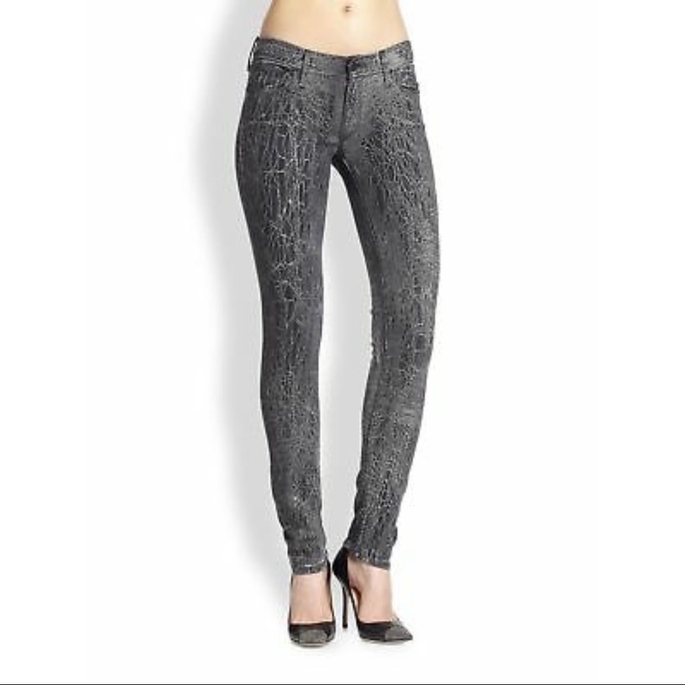 MOTHER The Looker Graphite Skinny Jeans sz 26